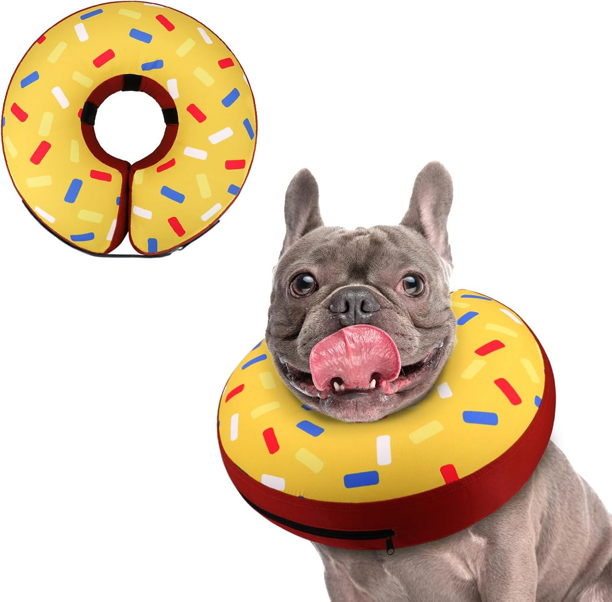Supet Inflatable Dog Cone Collar Alternative After Surgery, Doggie Neck Donut Collar Recovery ECollar, Soft Dog Cone for Small Medium Large Dogs - Image 15