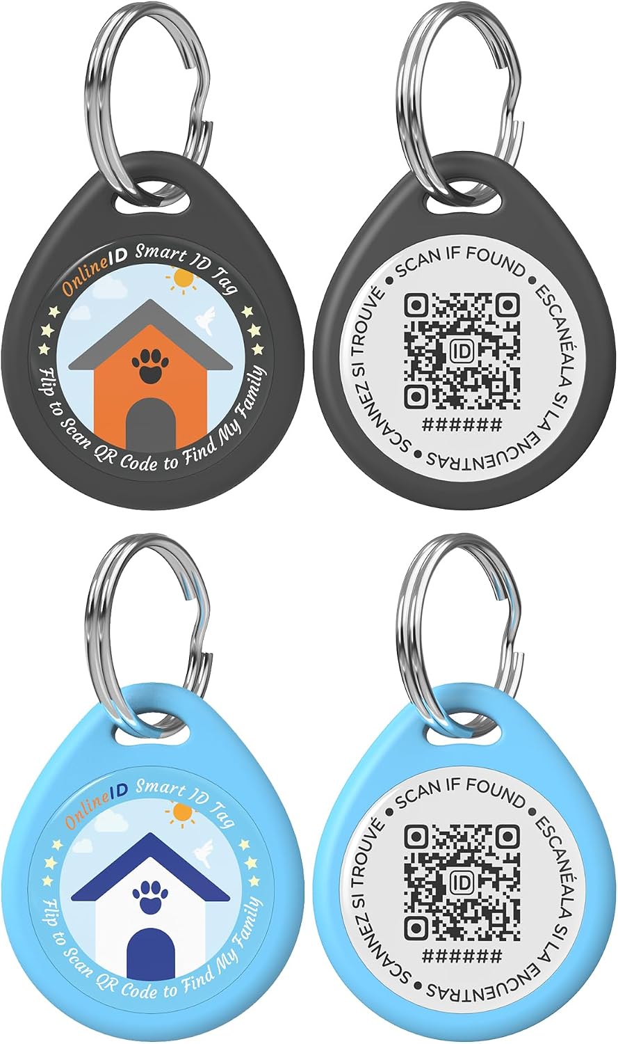 1 Pack Personalized Dog Tags,QR Code Pet ID Tags with Online Profile systerm,Editable Any Names and Phone numbles,Pink,L - Image 15