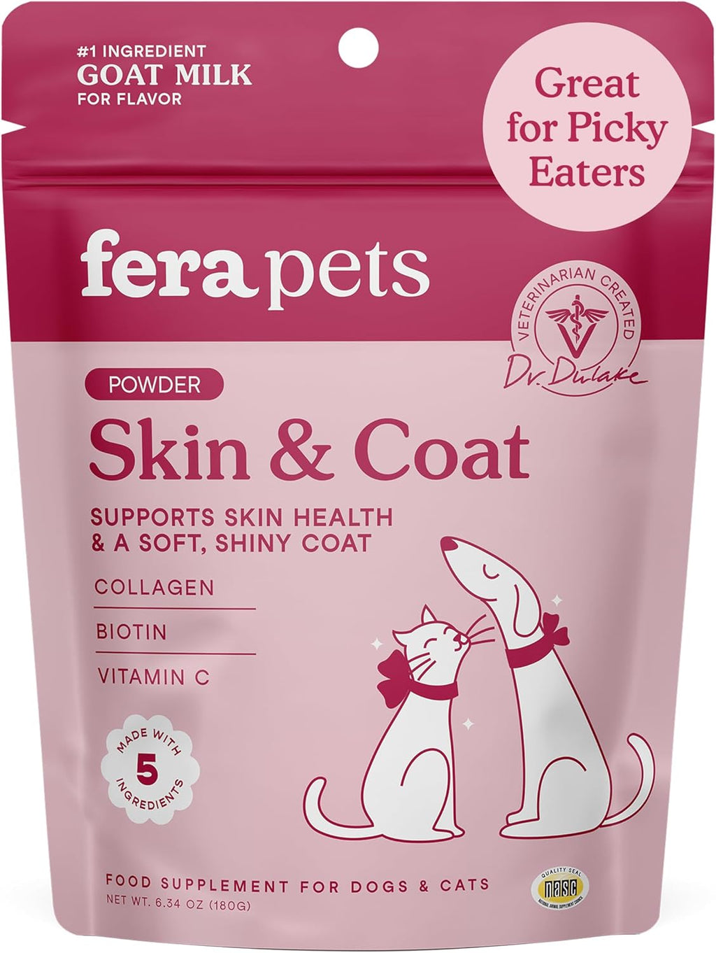 Fera Pets Goat Milk - Calming Supplement for Dogs & Cats - Ashwagandha, L-Theanine, & Passion Flower - Supports Anxiety Relief & Relaxation - for Picky Eaters - 60 TSP - Image 9