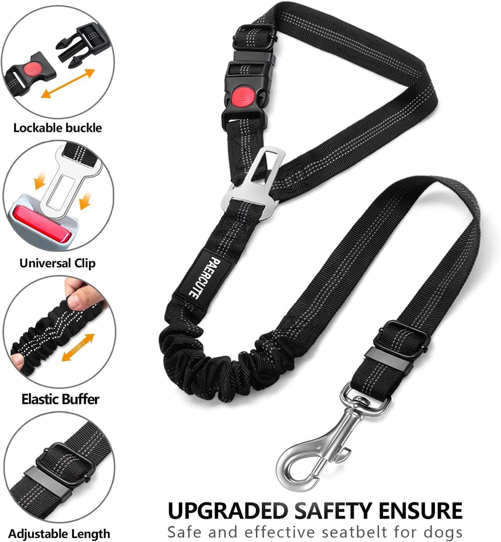 Heavy duty dog car harness attachment with swivel clasp