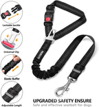 Heavy duty dog car harness attachment with swivel clasp