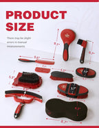 11-Piece Professional Horse Grooming Kit with Waterproof Tote Bag, Non-Slip Silicone Grip Brush Set, Curry Comb, Hoof Pick & Mane Comb Shadowberry - Image 9