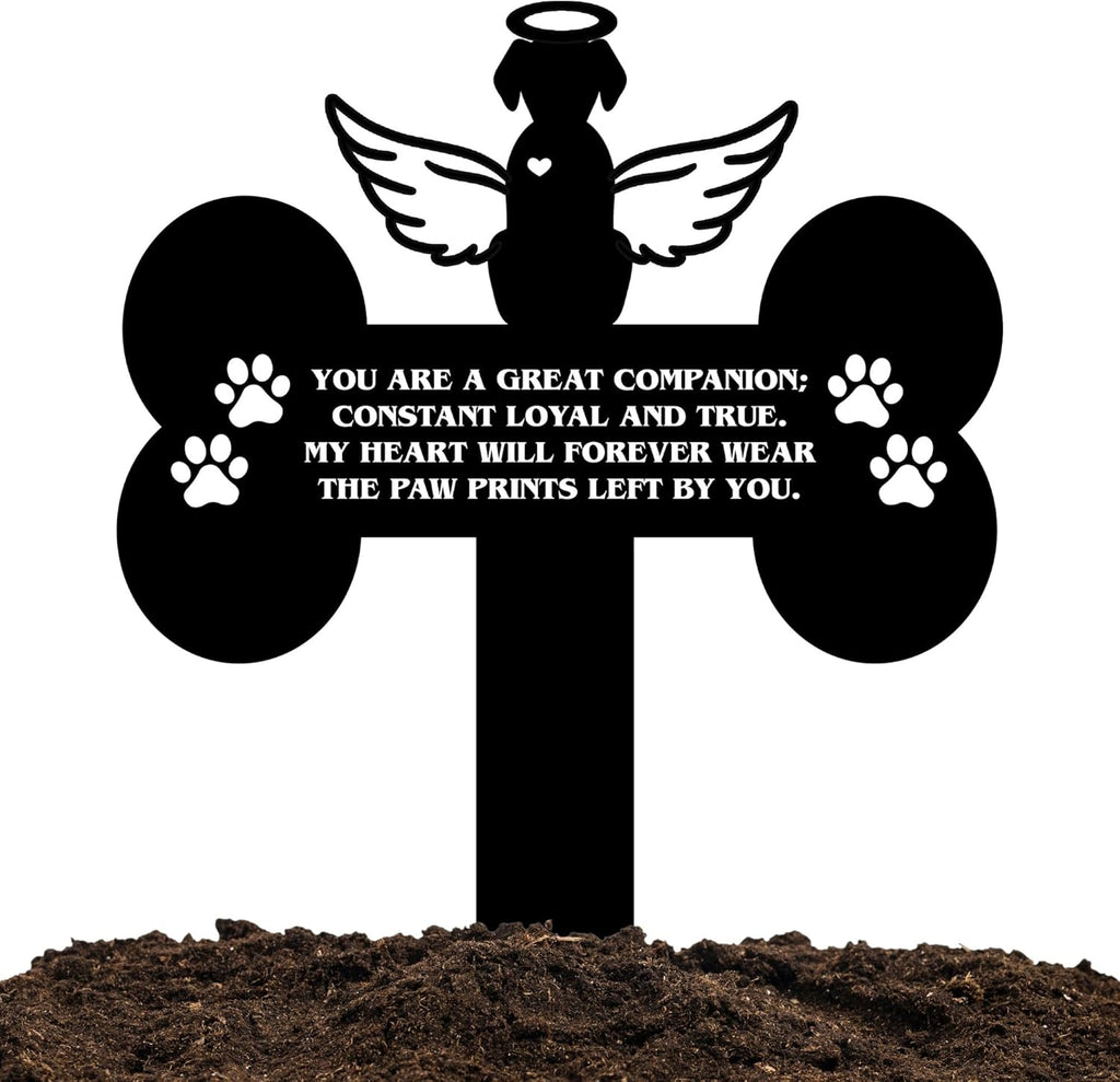 Cat Grave Marker Outdoor Memorial - 12in Metal Pet Memorial Plaque with Garden Cat Silhouette, Weatherproof Headstone for Yard or Indoor Tribute, Sympathy Gift for Loss of Cat - Image 12