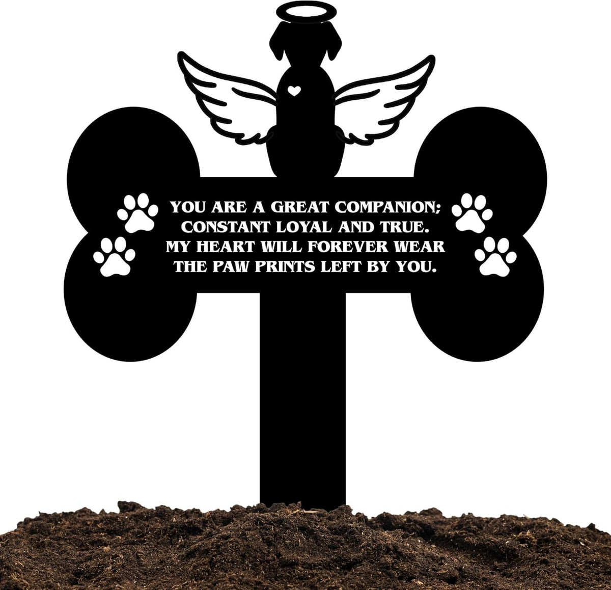 Cat Grave Marker Outdoor Memorial - 12in Metal Pet Memorial Plaque with Garden Cat Silhouette, Weatherproof Headstone for Yard or Indoor Tribute, Sympathy Gift for Loss of Cat - Image 12