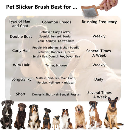 Werduoland professional dog brush pins penetrating thick long goldendoodle fur