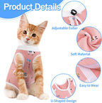 Coppthinktu breathable cat onesie after surgery female back view showing Velcro strap