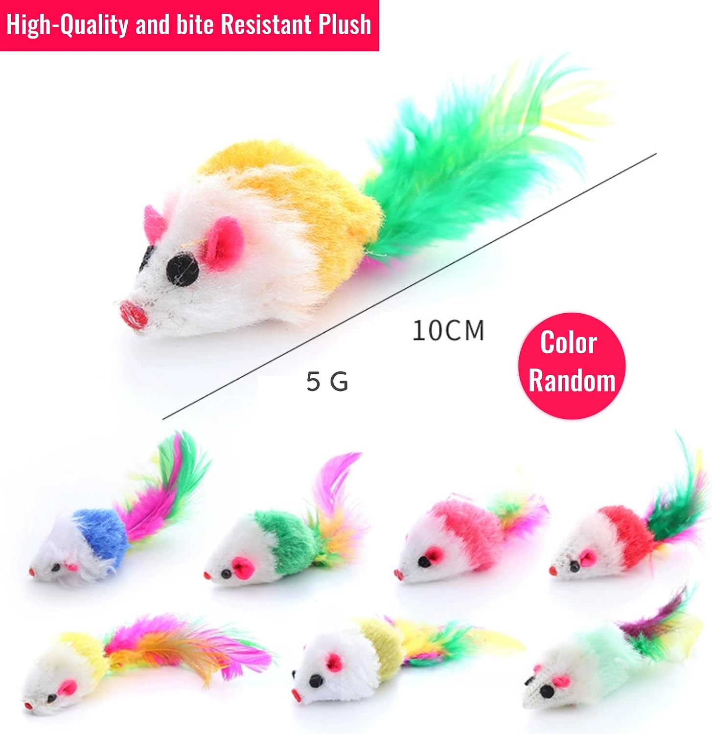 Packaging layout of the six piece interactive faux fur kitten play set