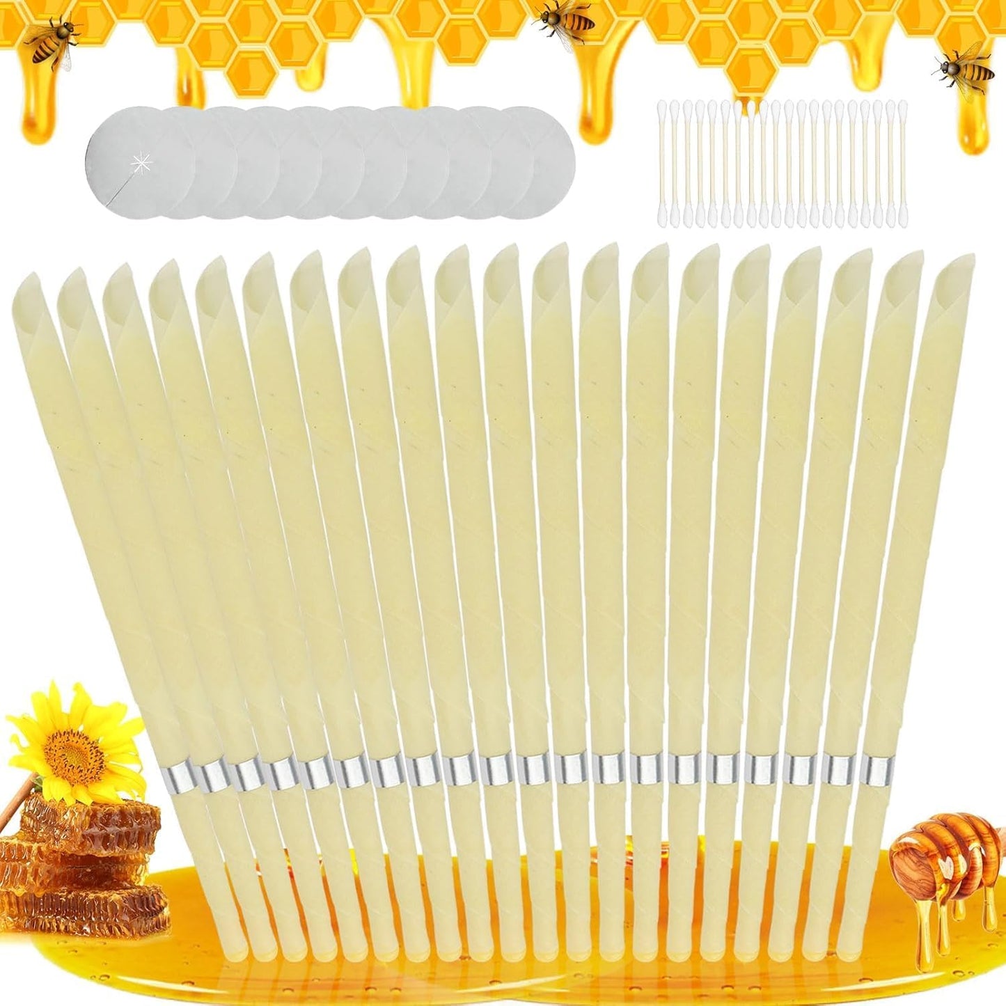 Generic beeswax ear wax removal kit front view showing the elegant storage case and accessories.