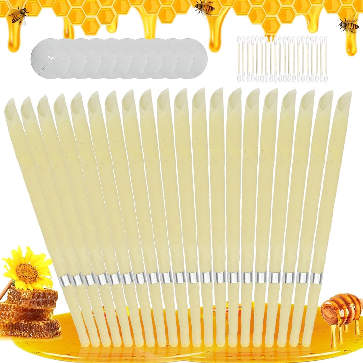 Generic beeswax ear wax removal kit front view showing the elegant storage case and accessories.