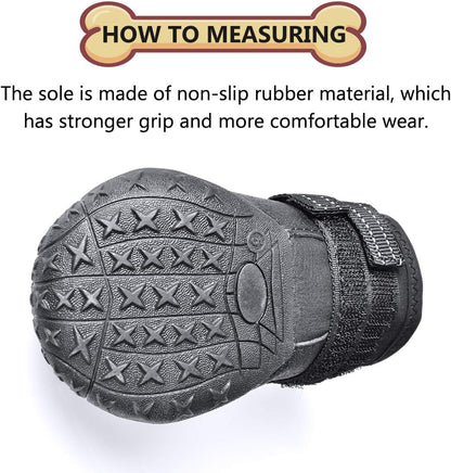 Close up of rugged anti-slip sole on dog shoes