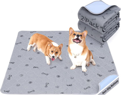 Washable Pee Pads for Dogs, 2Pack Puppy Pads Washable with Bone Print,Absorbent Reusable Whelping Pads Non-Slip Dog Mats for Floor Protector, Couch Cover, Crate, Potty Training 31x36 - Image 10