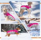 Dog Winter Jacket Cozy Reflective Waterproof Windproof Warm Pet Garment,Comfortable Cold Weather Fleece Apparel Outfits with Zipper Closure for Small Medium Large Dogs Puppy Walking,X-Large - Image 6
