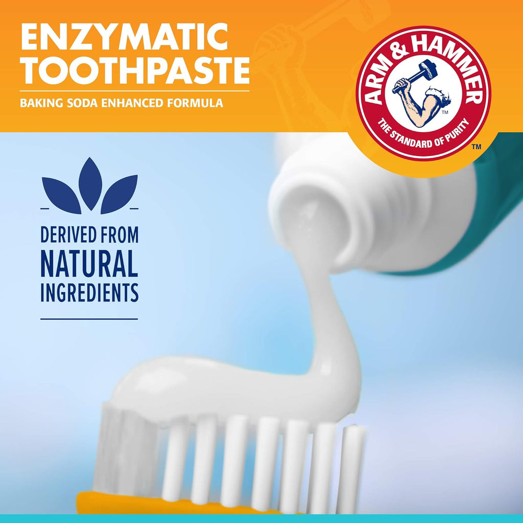 Close up of Arm and Hammer 2.5 Ounce chicken flavored dog toothpaste tube