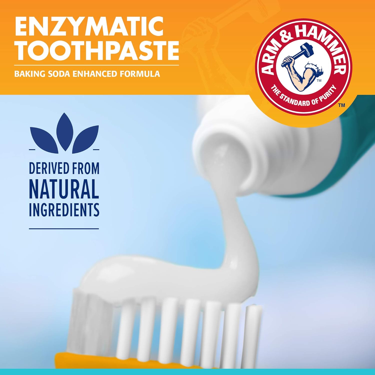 Close up of Arm and Hammer 2.5 Ounce chicken flavored dog toothpaste tube