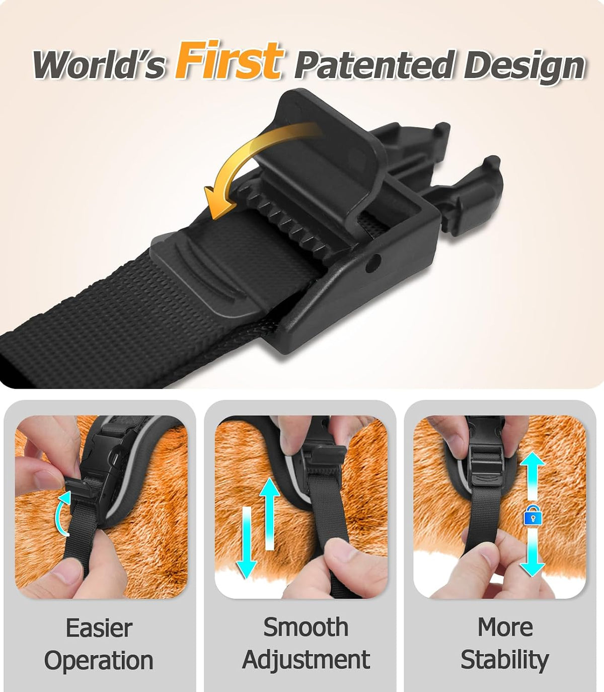 Breathable mesh cat walking vest close up showing secure buckles