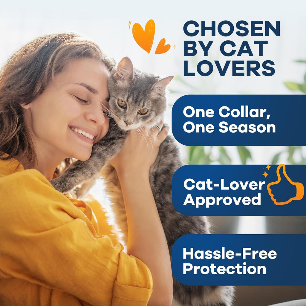 Safe and lightweight flea collar for cats in white