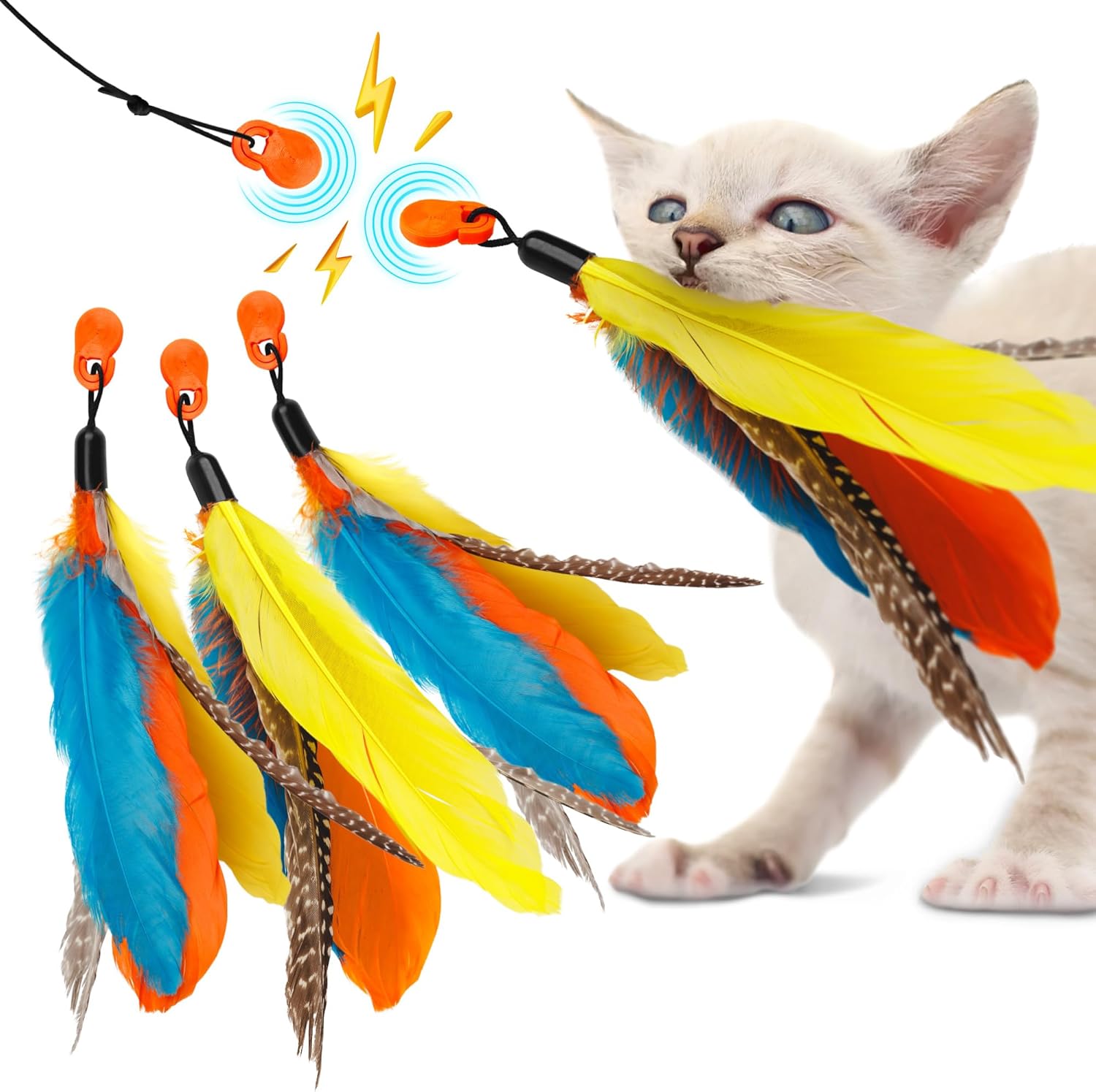 Durable magnetic connection interface showing how the feather lure safely detaches