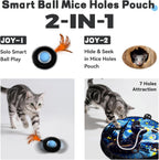KiwiLove motion activated cat ball inside crinkle mat