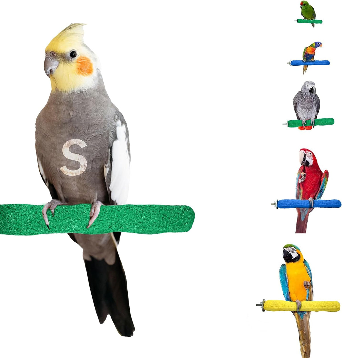 Sweet Feet and Beak Comfort Grip Safety Bird Perch, X-Large Pedicure Perch - Image 11