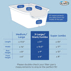 Alfapet sifting cat litter box liners back label view