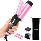 Casavok large curling iron two inch barrel front view for loose waves styling.