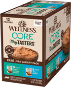 Wellness CORE Tiny Tasters Pate Variety Pack Adult Wet Cat Food, Natural, Protein Rich, Grain Free, Land Recipes, 1.75 oz, Pack of 12 Pouches - Image 11