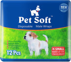 Pet Soft Disposable Male Dog Wraps - Dog Diapers for Male Dogs, Puppy Diapers 48pcs Small - Image 11