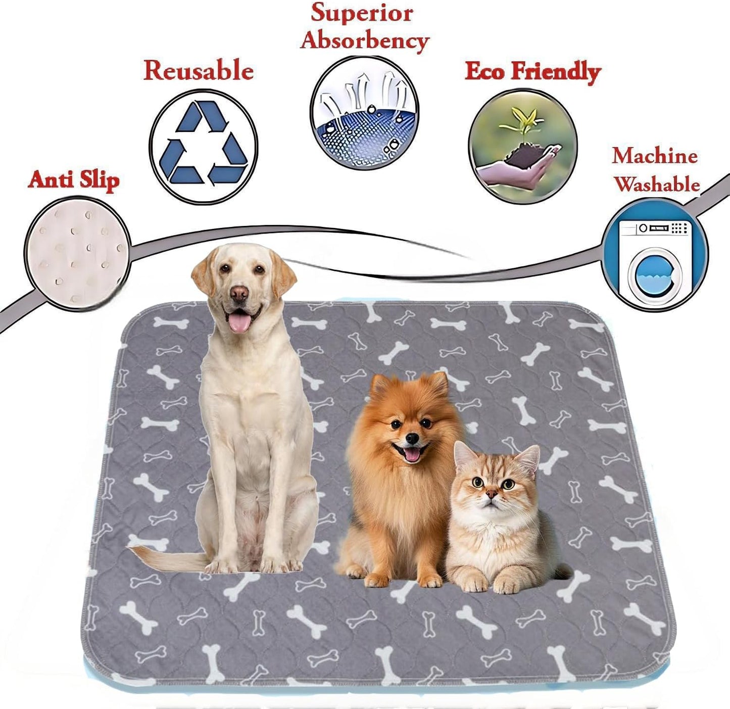 Boryaowang pee pads stacked for easy storage and travel