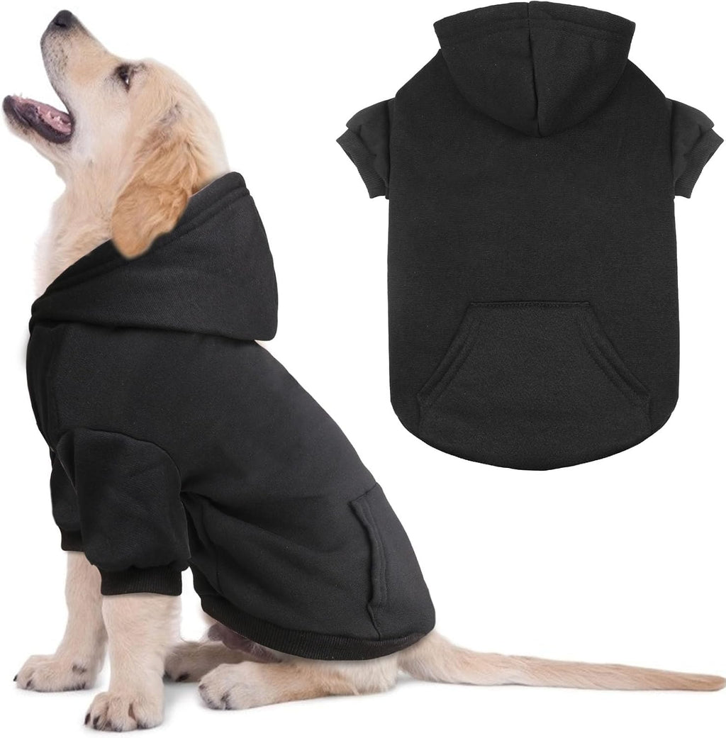 Dog Sweaters for Medium Dogs,Dog Hoodie Sweater Solid Soft Brushed Fleece Pet Clothes Pet Hoodie Sweatshirt with Pocket(Grey-M) - Image 12