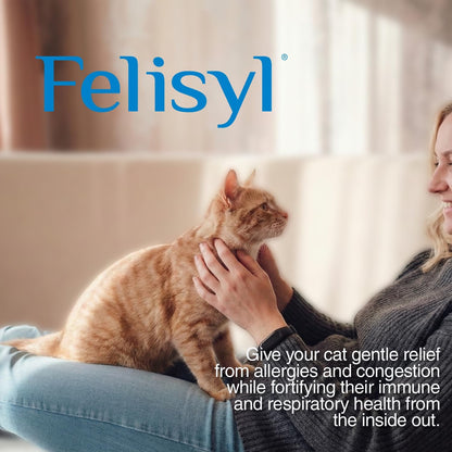 Pet Health Solutions Felisyl 310 servings container highlighting pet respiratory defense
