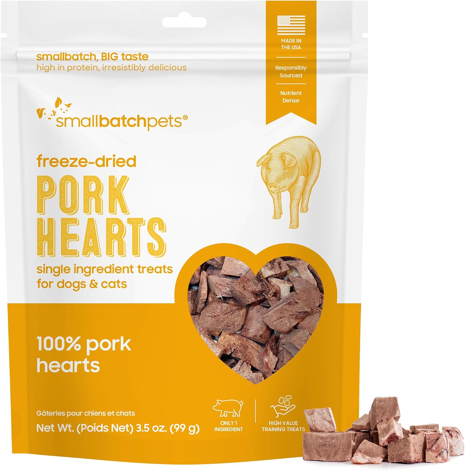smallbatch Pets Premium Freeze-Dried Turkey Heart Treats for Dogs and Cats, 3.5 oz, Made and Sourced in The USA, Single Ingredient, Humanely Raised Meat, No Preservatives or Anything Artificial Ever - Image 12