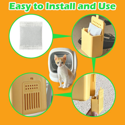 TeurWone non toxic unscented deodorizer inserts for smart pet litter box