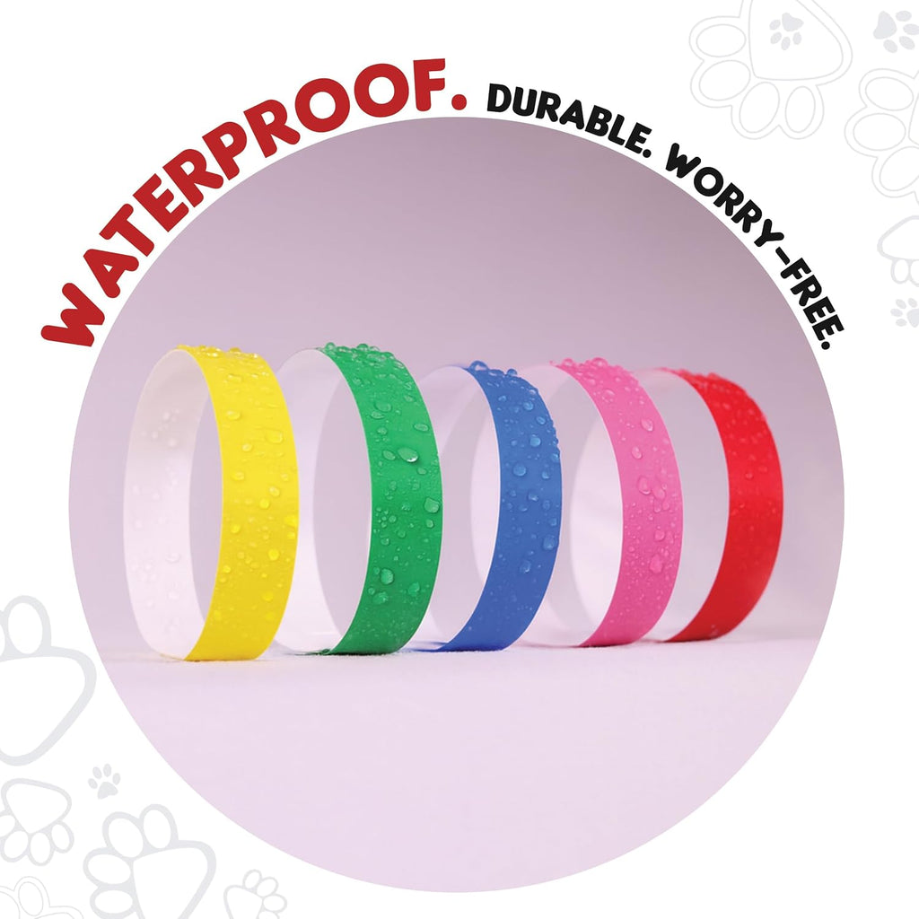 TabBand Max twenty inch disposable pet collar flat layout displaying tear resistant material