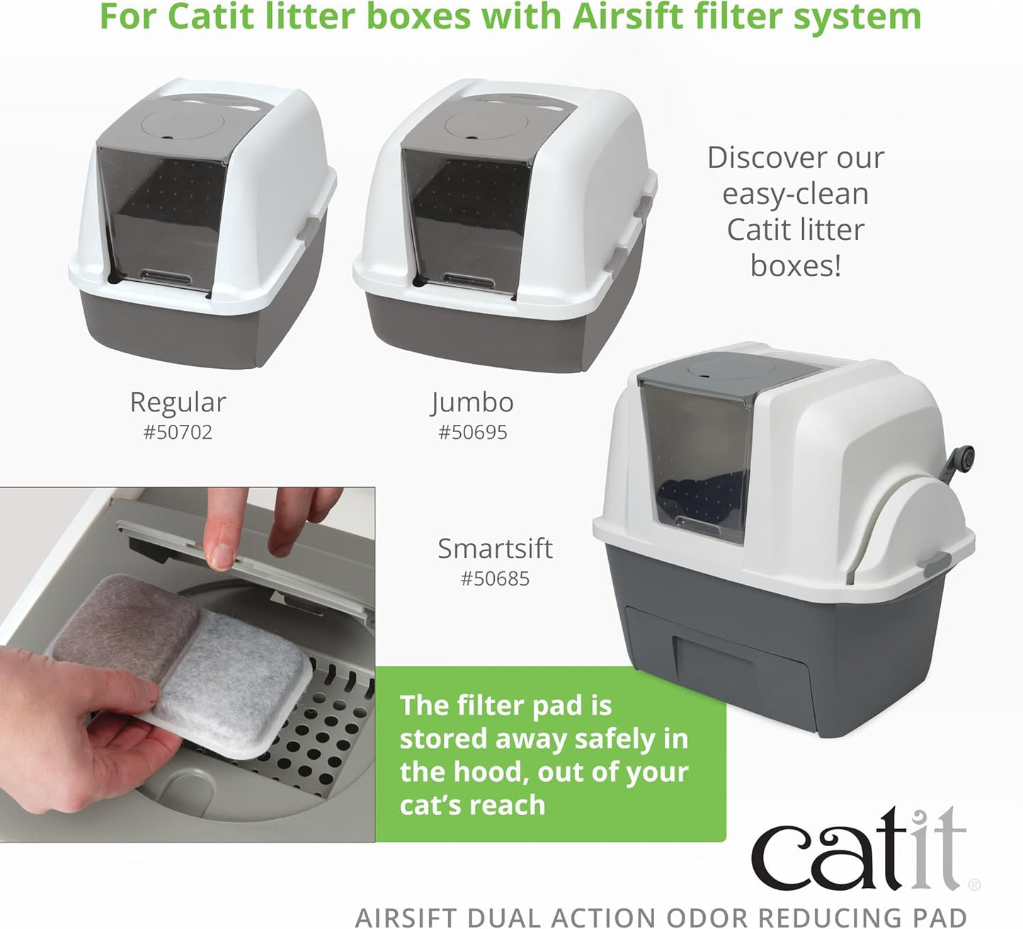 Catit Airsift six count package demonstrating easy installation for cat owners