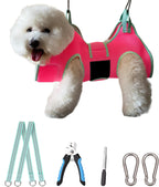 Close up of breathable fabric on Kkiimatt pet grooming hammock