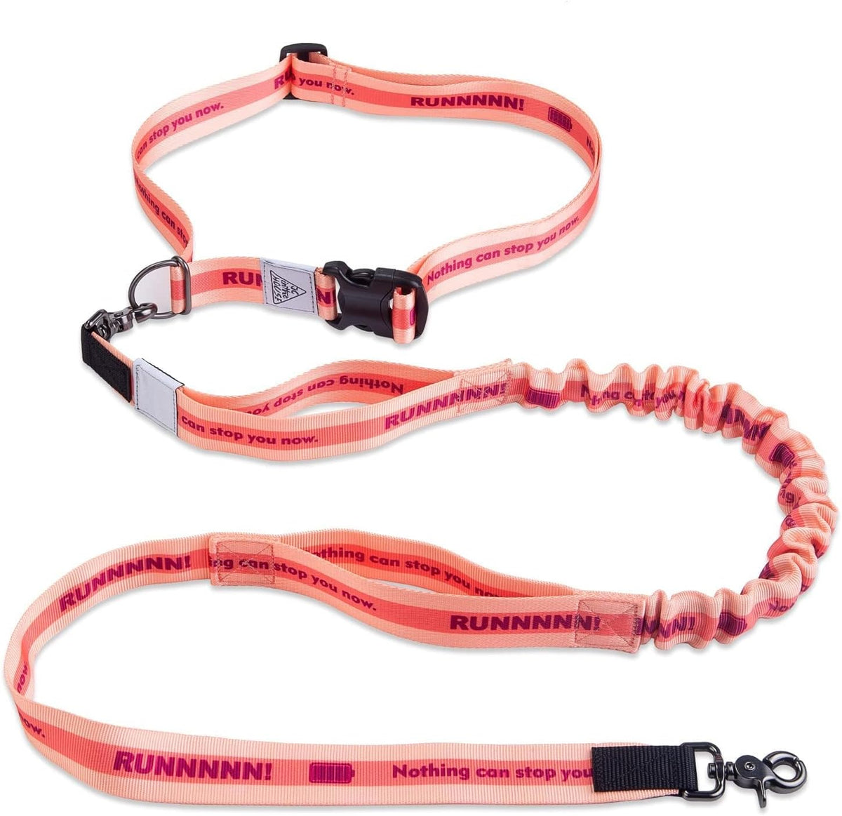 JC House hands-free dog leash with waist belt front view