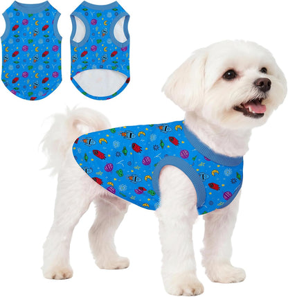 Dog Shirt for Small Medium Dogs, Lightweight Dog Tshirt for Summer, Dog Shirts Sleeveless Soft Stretch for Daily Wear,Independence Day Medium - Image 13
