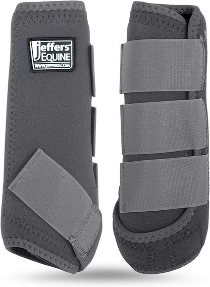 Jeffers Expression Protective Horse Boots, 1 Pair, Medium - Safe Neoprene Leg Guards, Durable Strap Closures, Front & Hind Support, Equestrian Accessories for Travel & Riding - Bisbee Blue - Image 15