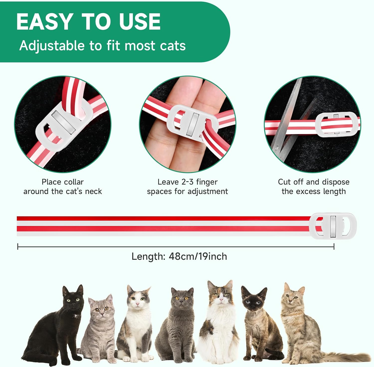 Instructions for fitting the Weallin flea collar