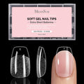 MelodySusie extra short ballerina nail tips front view showing packaging