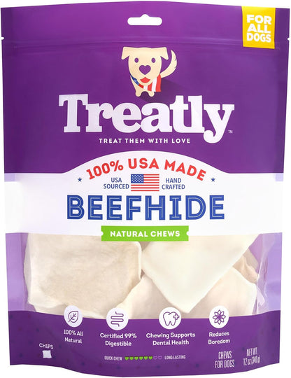 USA Beefhide Chips Dog Chew Treats - Natural Flavor, 12oz/2 Pack - Image 11