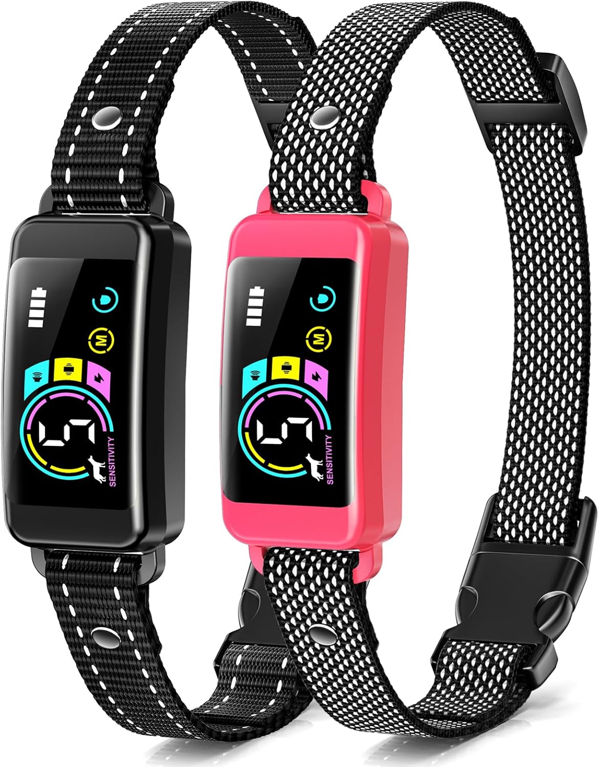 Bark Collar, 2 Pack Smart Dog Bark Collar for Large Medium Small Dogs, Anti Barking Device for Dogs Training Collar with Beep Vibration Harmless Shock, 5 Adjustable Sensitivity (Black) - Image 9