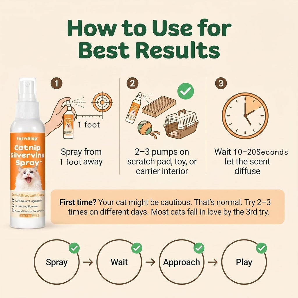 Mess free catnip training aid for correcting destructive furniture scratching behaviors in home environments.