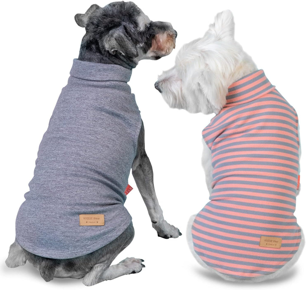 KYEESE 2Pack Dog Sweater Soft Dogs Clothes Warm Pets Clothes Turtleneck Pets Coats Dog Sweaters for Small Dogs Girl Pullover Small Pet Sweaters Stretchy Pet Sweatshirt - Image 13