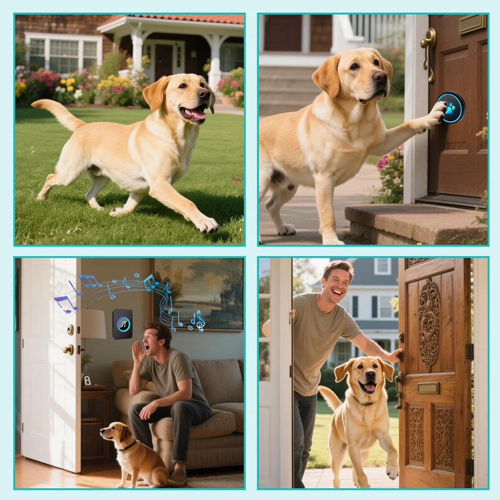 Yoiilifee dog door bell showing LED indicator light