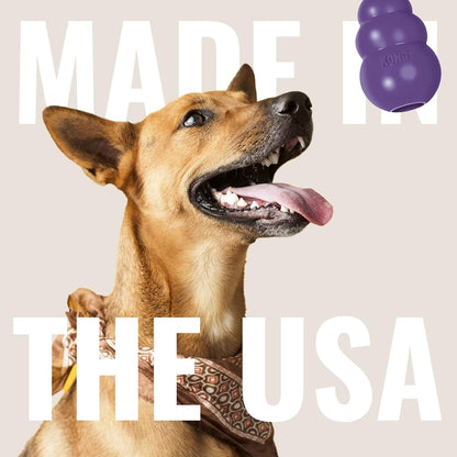 Authentic USA sourced senior dog treat dispenser toy.