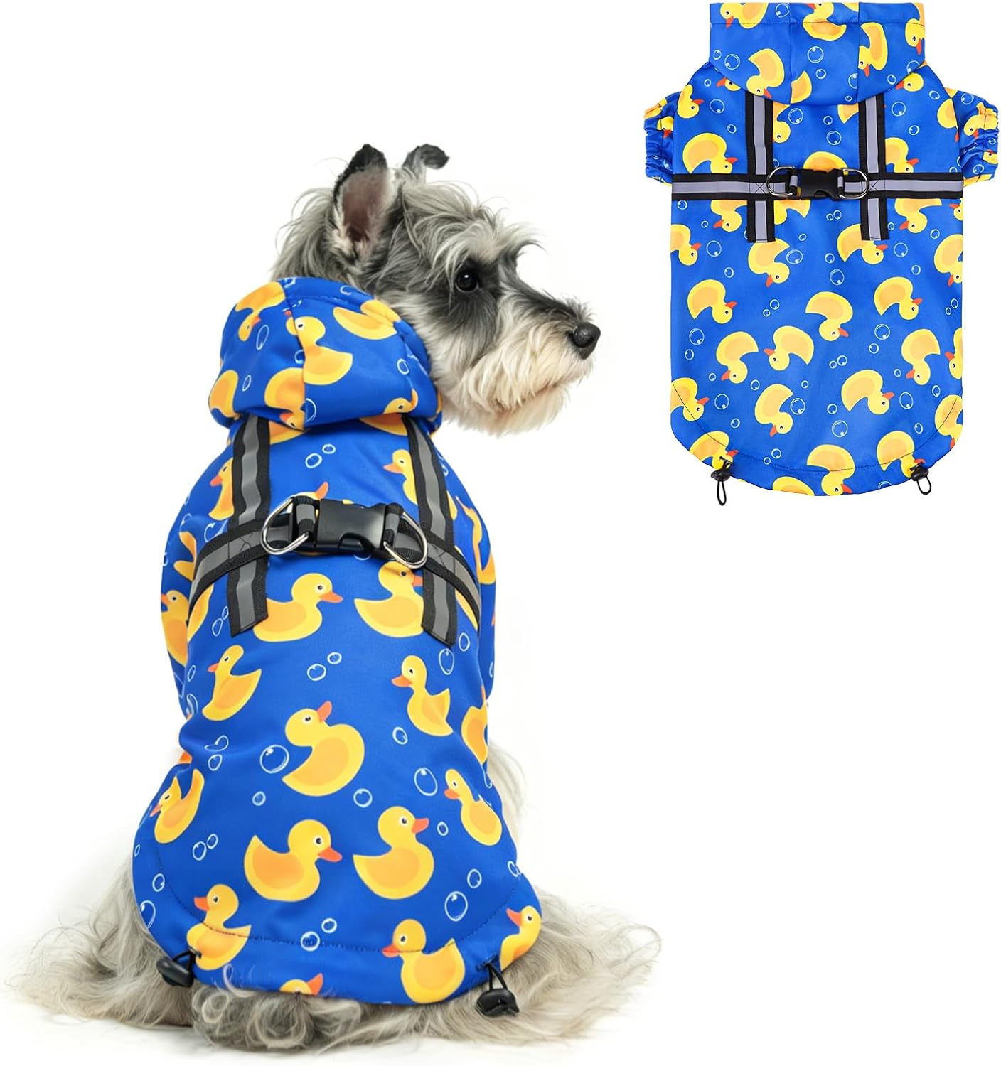 Pupteck dog raincoat front view premium waterproof pet jacket