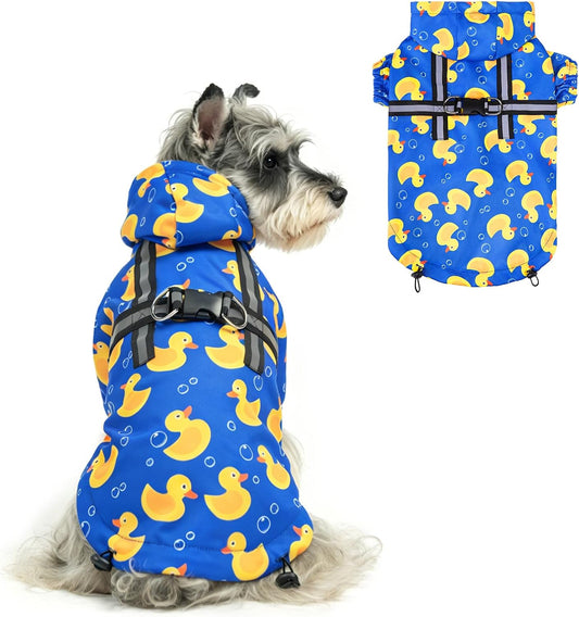Pupteck dog raincoat front view premium waterproof pet jacket