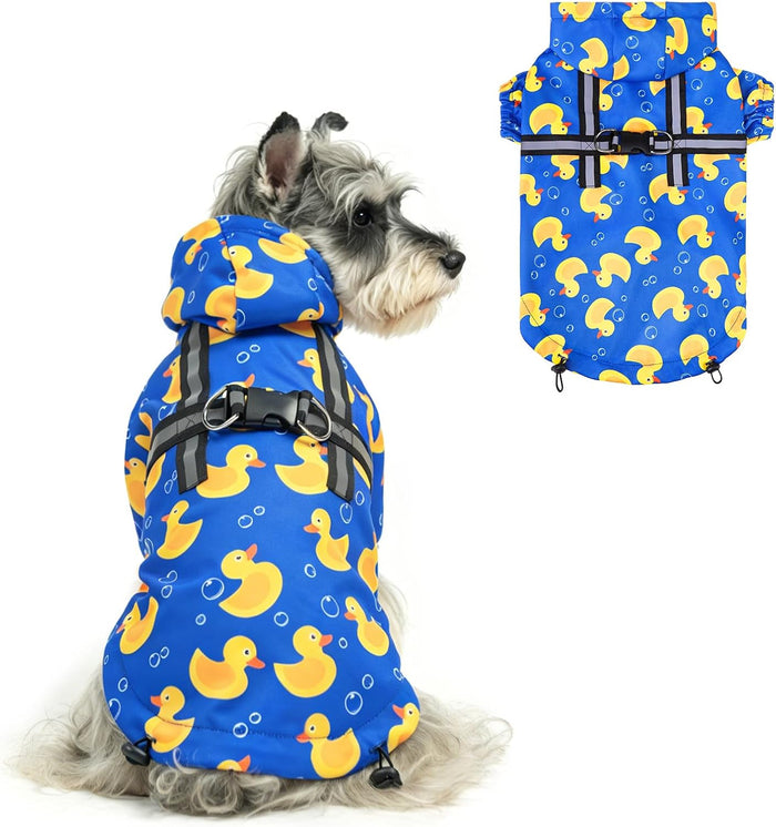 Pupteck dog raincoat front view premium waterproof pet jacket