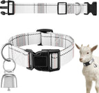 Goat Collar with Bell, Sheep Grazing Copper Bells and Adjustable Nylon Collar Set Loud Bronze Bell for Summer Small Farm Animal Sheep Cow Dog Accessories Gift(Blue Stripes) - Image 12
